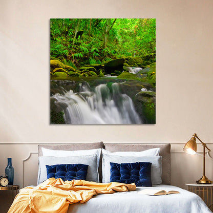 Emerald Jungle Stream Wall Art