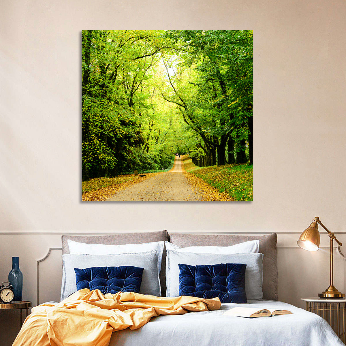 Sunlit Forest Pathway Wall Art