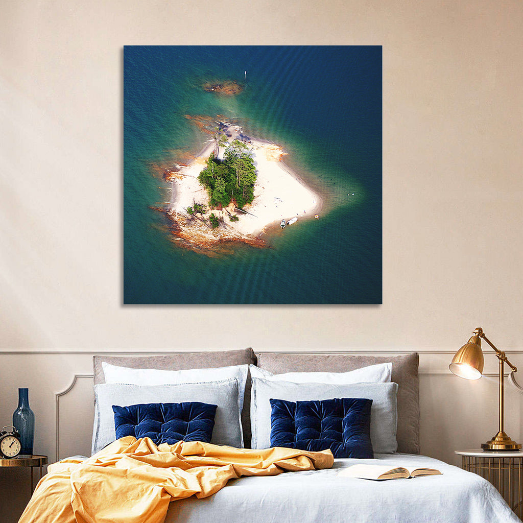 Lake Lanier Island Aerial View Wall Art