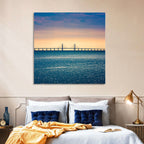 Øresund Bridge at Sunset Wall Art