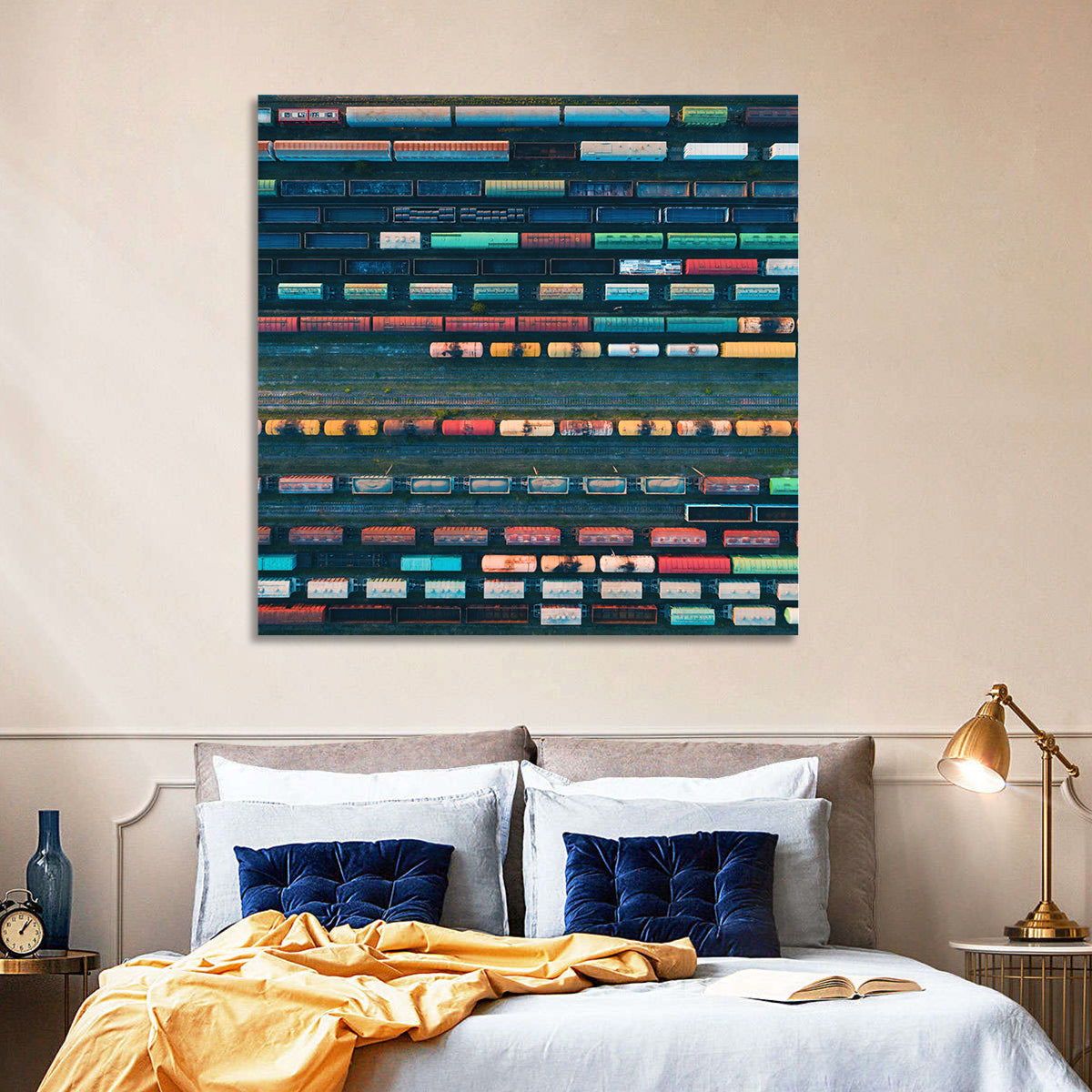 Trains Line Pattern Wall Art