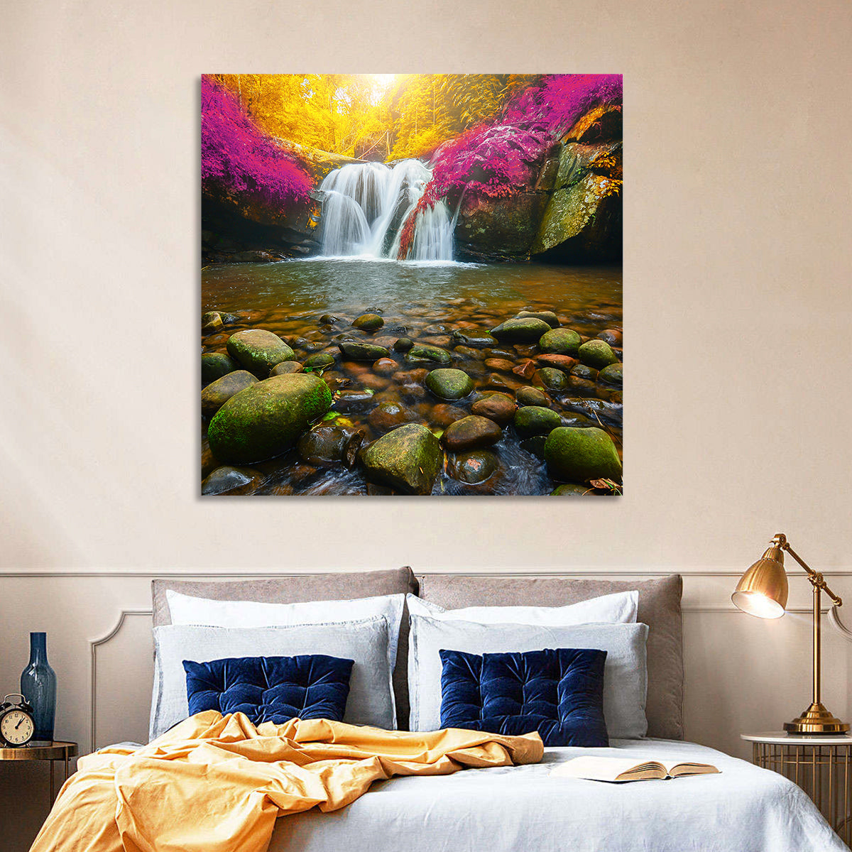 Phu Soi Dao Waterfall at Dusk Wall Art