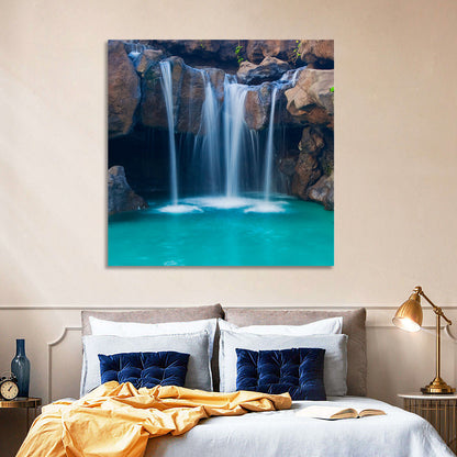 Waterfall Into Pool Wall Art