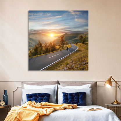 Alpine Highway at Golden Hour Wall Art