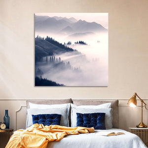 Foggy Carpathian Mountains Wall Art