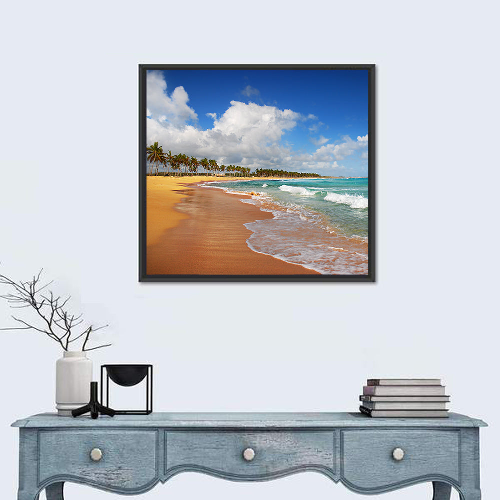 Palm Lined Tropical Coast Wall Art