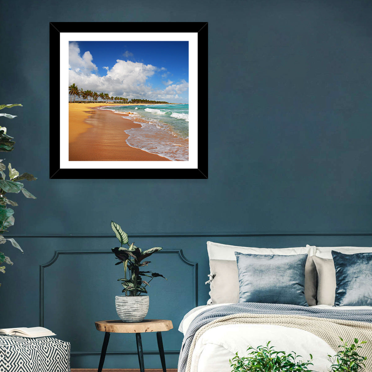 Palm Lined Tropical Coast Wall Art