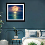 Supermoon Over Calm Sea Wall Art