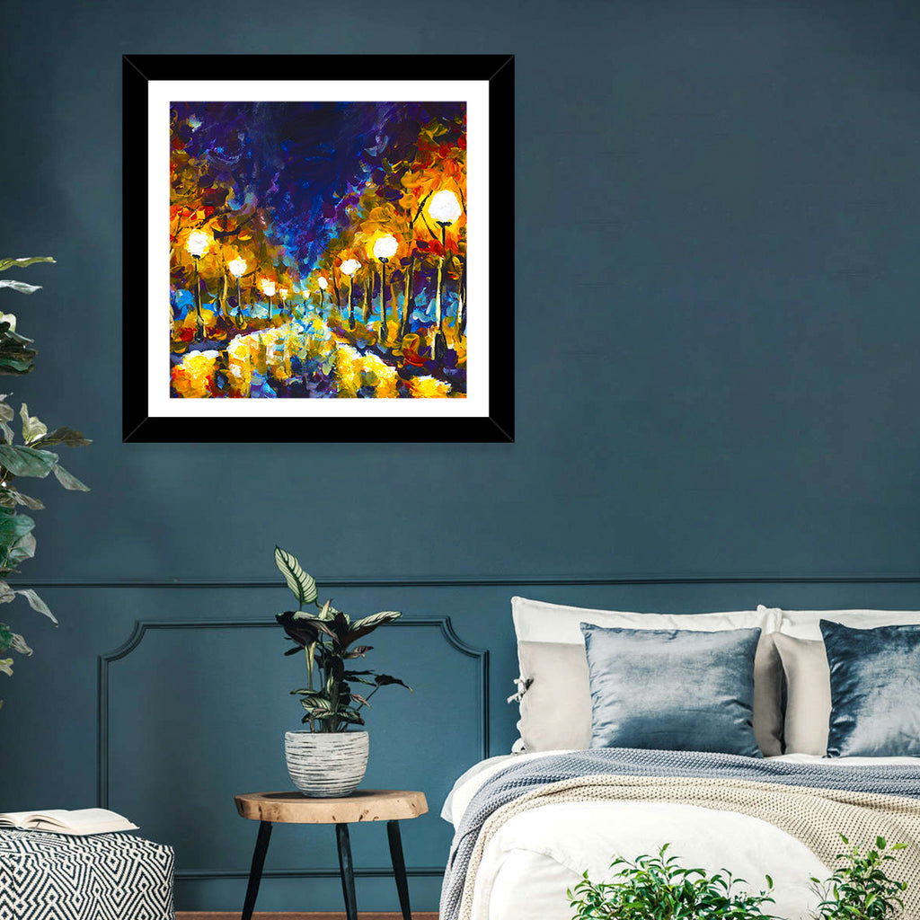 Autumn Evening Park Path Wall Art