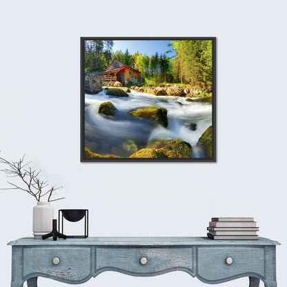 Salzburg Stream with Watermill Wall Art
