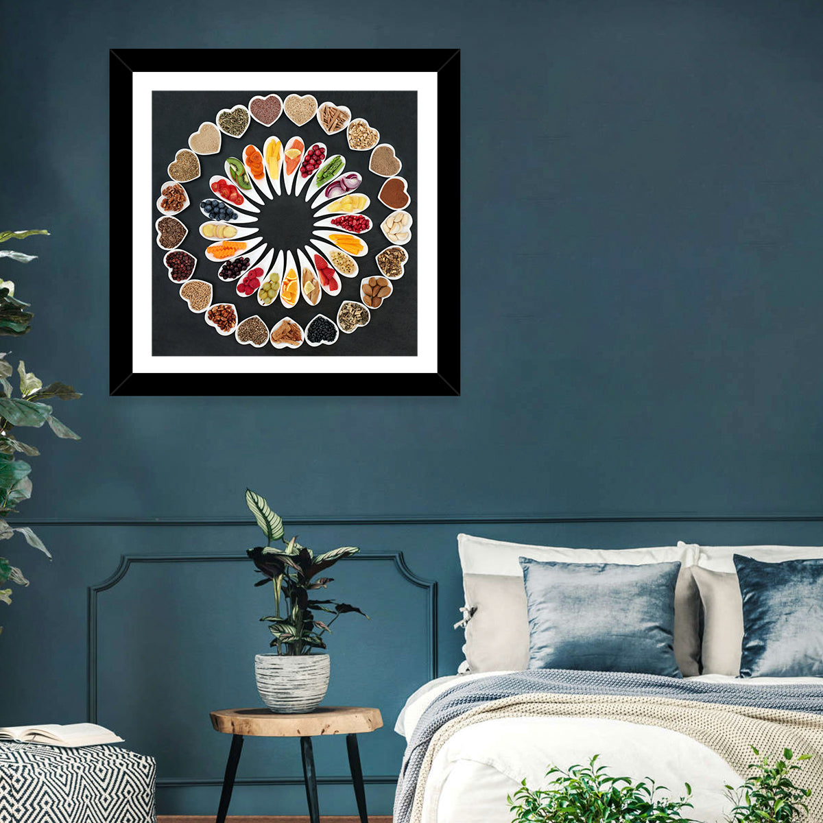 Circular Heart Bowls of Fresh Ingredients Wall Art