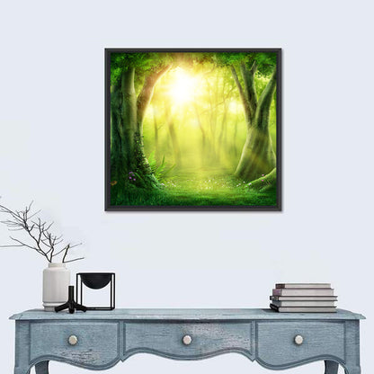 Forest Golden Sunrise Wall Art