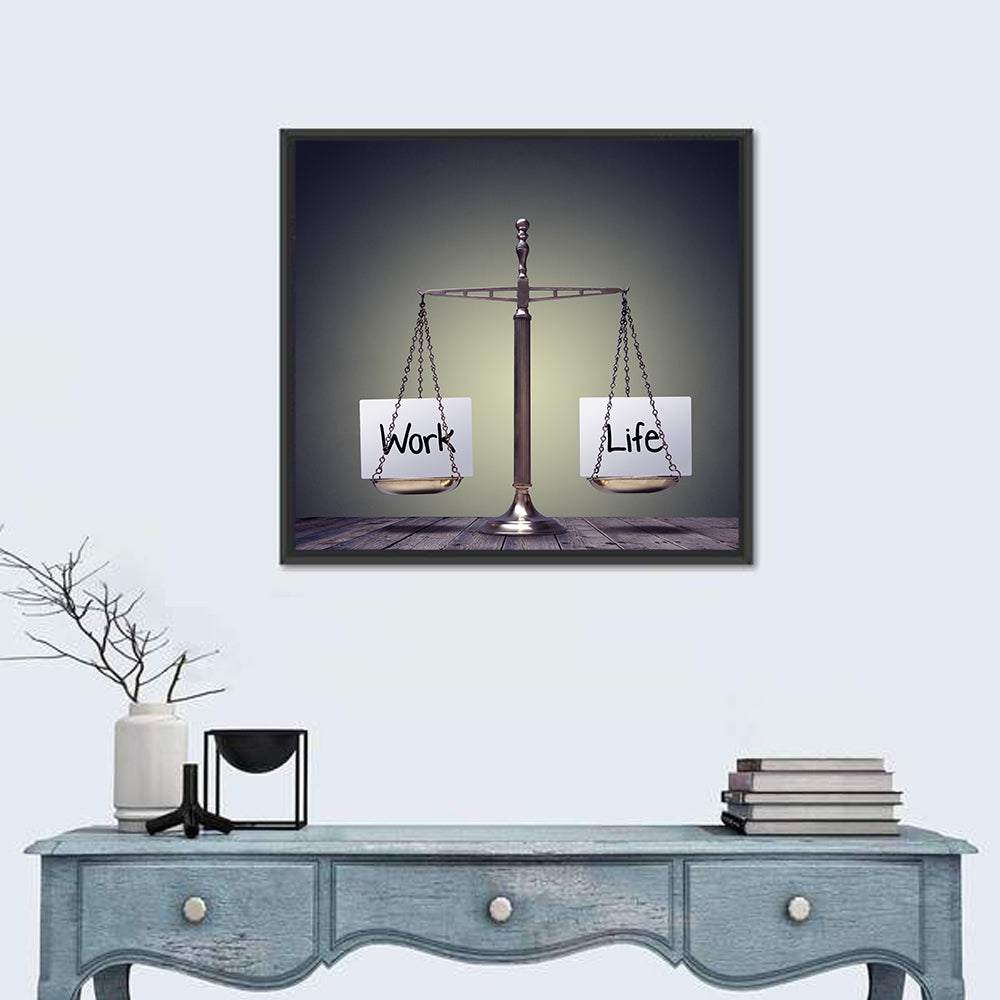 Metallic Scale: Work and Life Wall Art