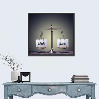 Metallic Scale: Work and Life Wall Art