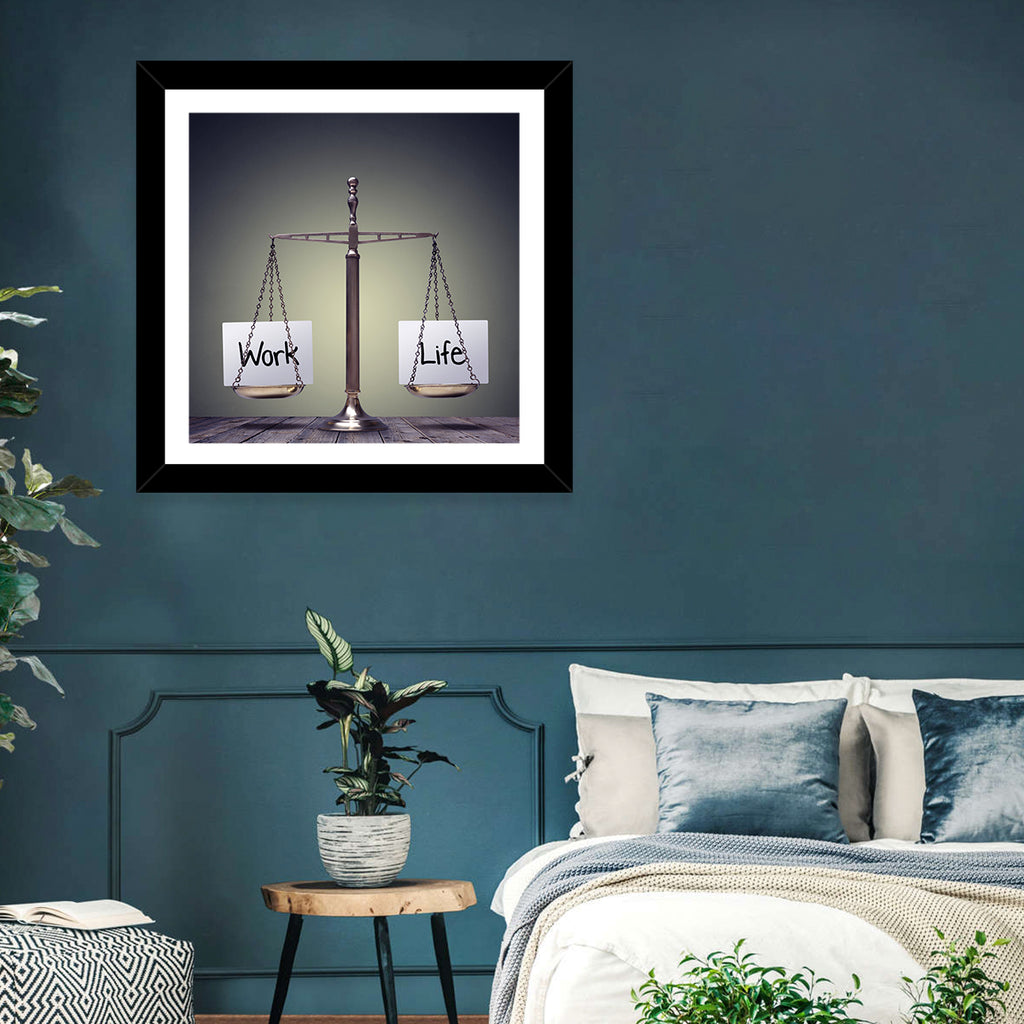 Metallic Scale: Work and Life Wall Art