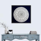 Navy Ornamental Mandala Wall Art