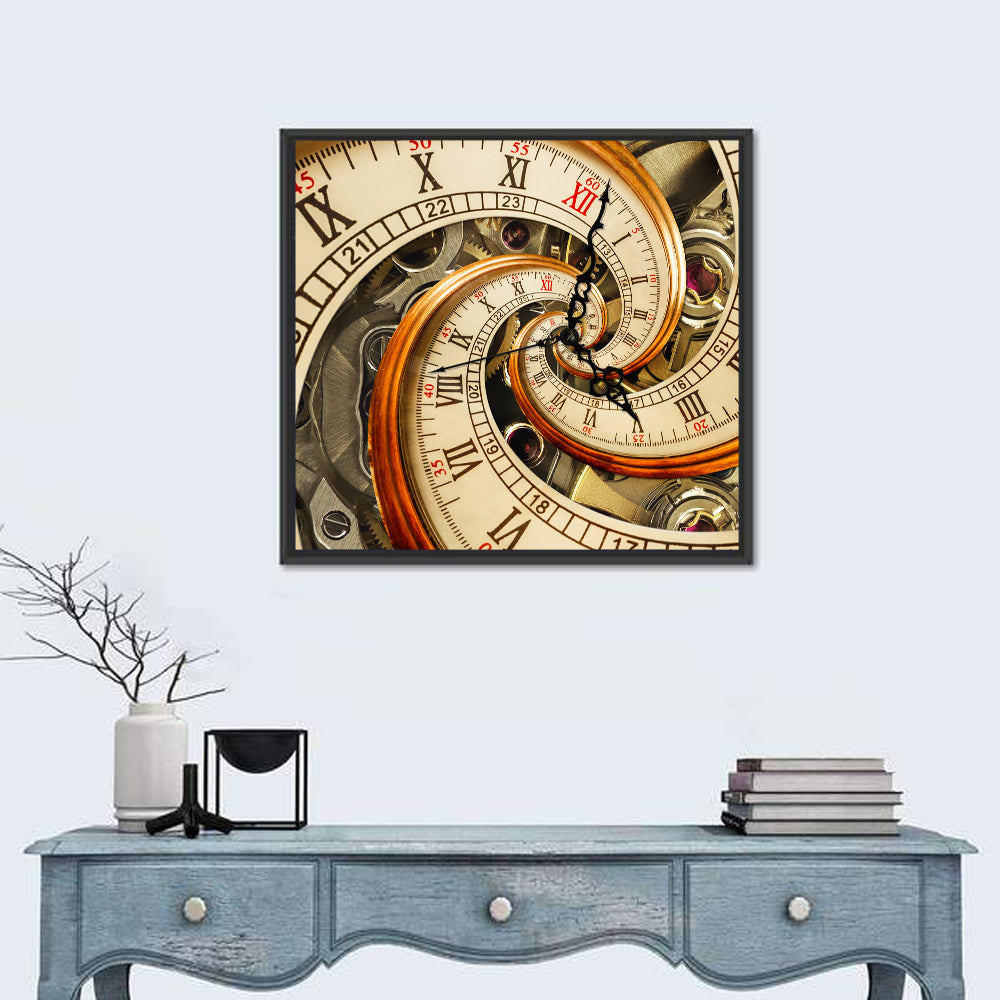Surreal Infinity Clock Spiral Wall Art