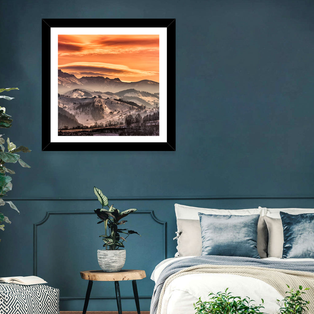 Pestera Mountain Sunrise Wall Art