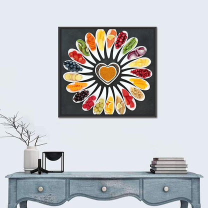 Heart-shaped Superfood Arrangement Wall Art