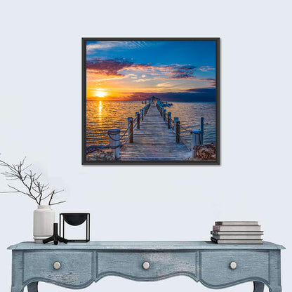 Islamorada Pier at Golden Hour Wall Art