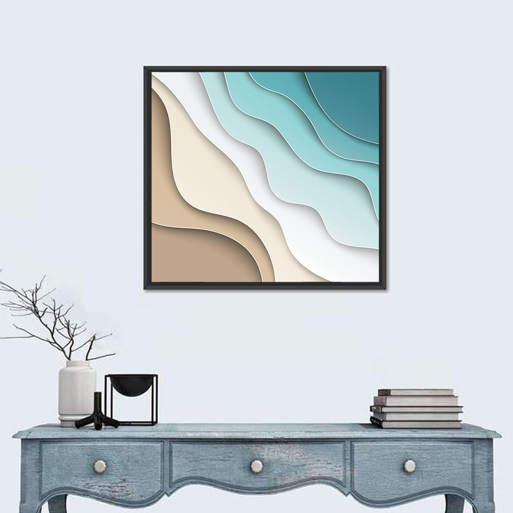 Aerial Beach Layers Wall Art
