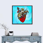 Jazz Orchestra Heart Illustration Wall Art