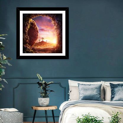 Three Crosses at Sunrise Wall Art
