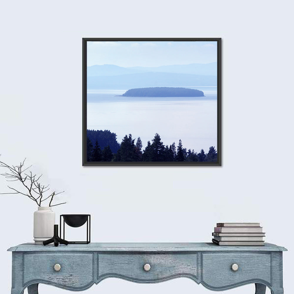 Dalarna Mist with Lighthouse Wall Art
