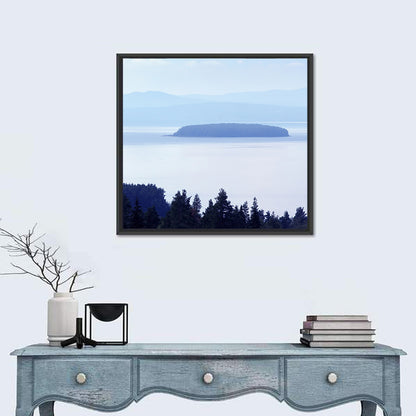 Dalarna Mist with Lighthouse Wall Art
