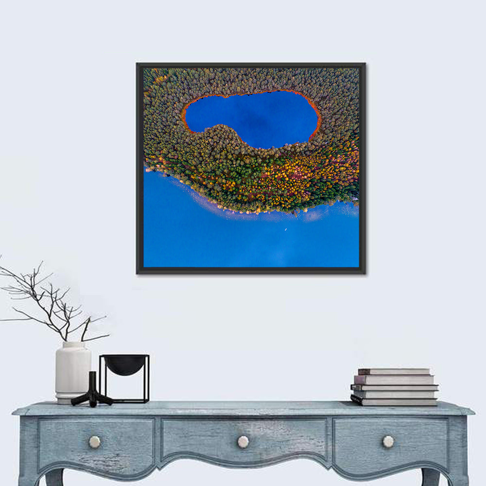 Autumn Forest Lake Wall Art