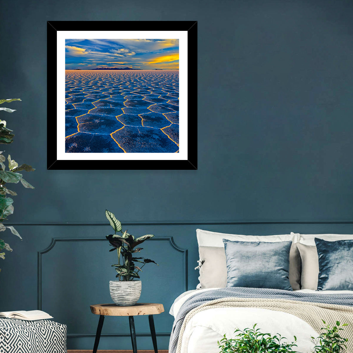 Salar De Uyuni Salt Flats at Sunset Wall Art