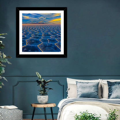 Salar De Uyuni Salt Flats at Sunset Wall Art