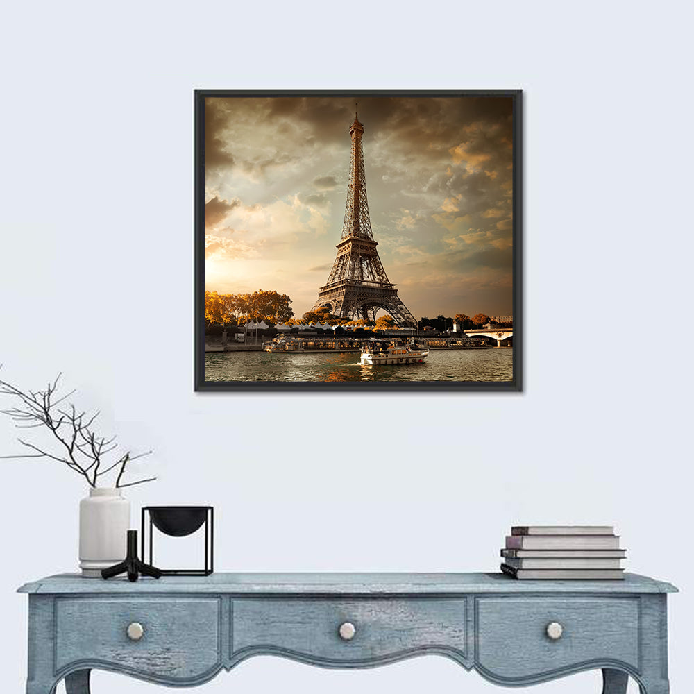 Eiffel Tower at Sunset Wall Art