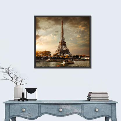 Eiffel Tower at Sunset Wall Art