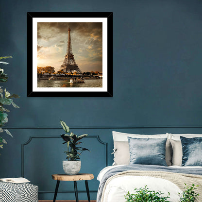 Eiffel Tower at Sunset Wall Art