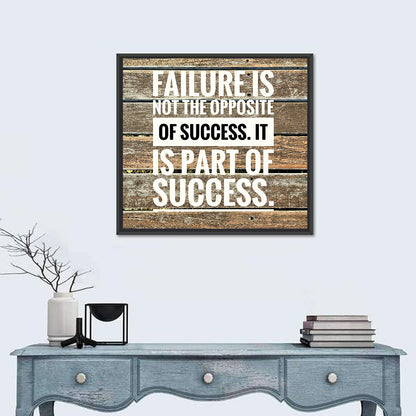 Failure Is Part of Success Rustic Typography Wall Art