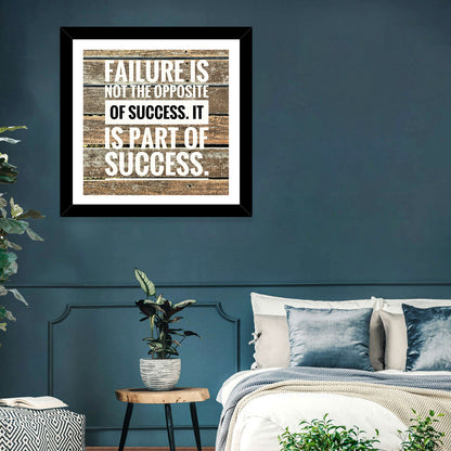 Failure Is Part of Success Rustic Typography Wall Art