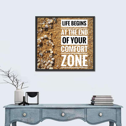 Life Begins at the End Quote Wall Art