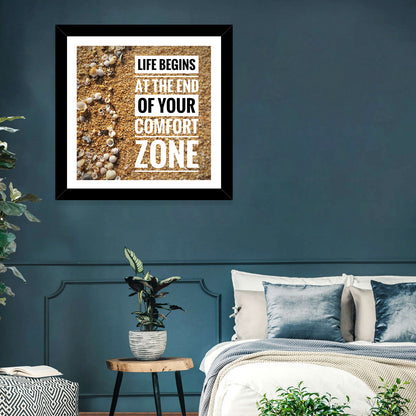 Life Begins at the End Quote Wall Art