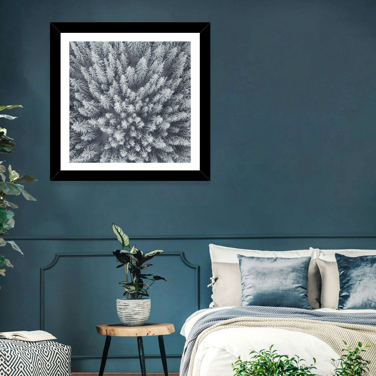 Snow Covered Pine Forest Wall Art