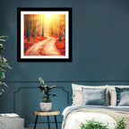 Golden Path Through Autumn Woods Wall Art