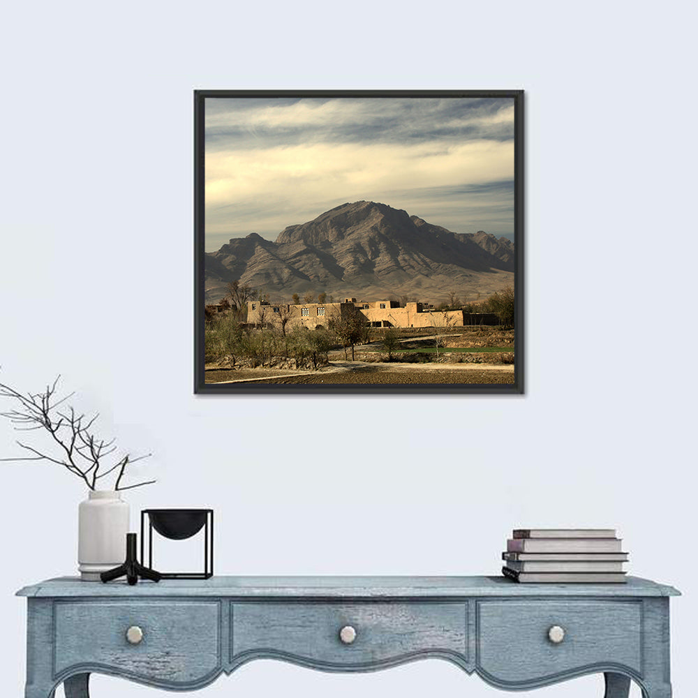 Afghan Mountain Village Wall Art
