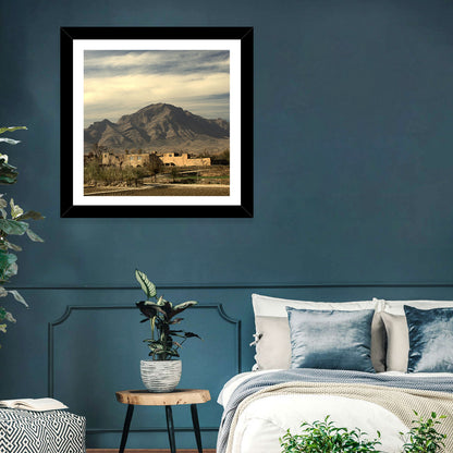 Afghan Mountain Village Wall Art