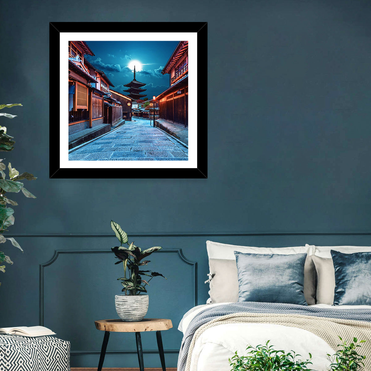 Moonlit Sannen Zaka Kyoto Wall Art
