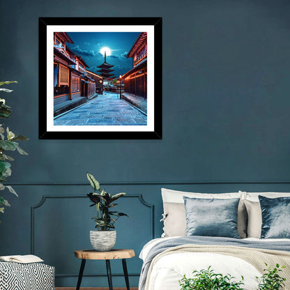 Moonlit Sannen Zaka Kyoto Wall Art