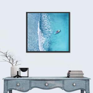 Boat & Beach Aerial Wall Art