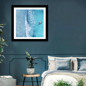 Boat & Beach Aerial Wall Art