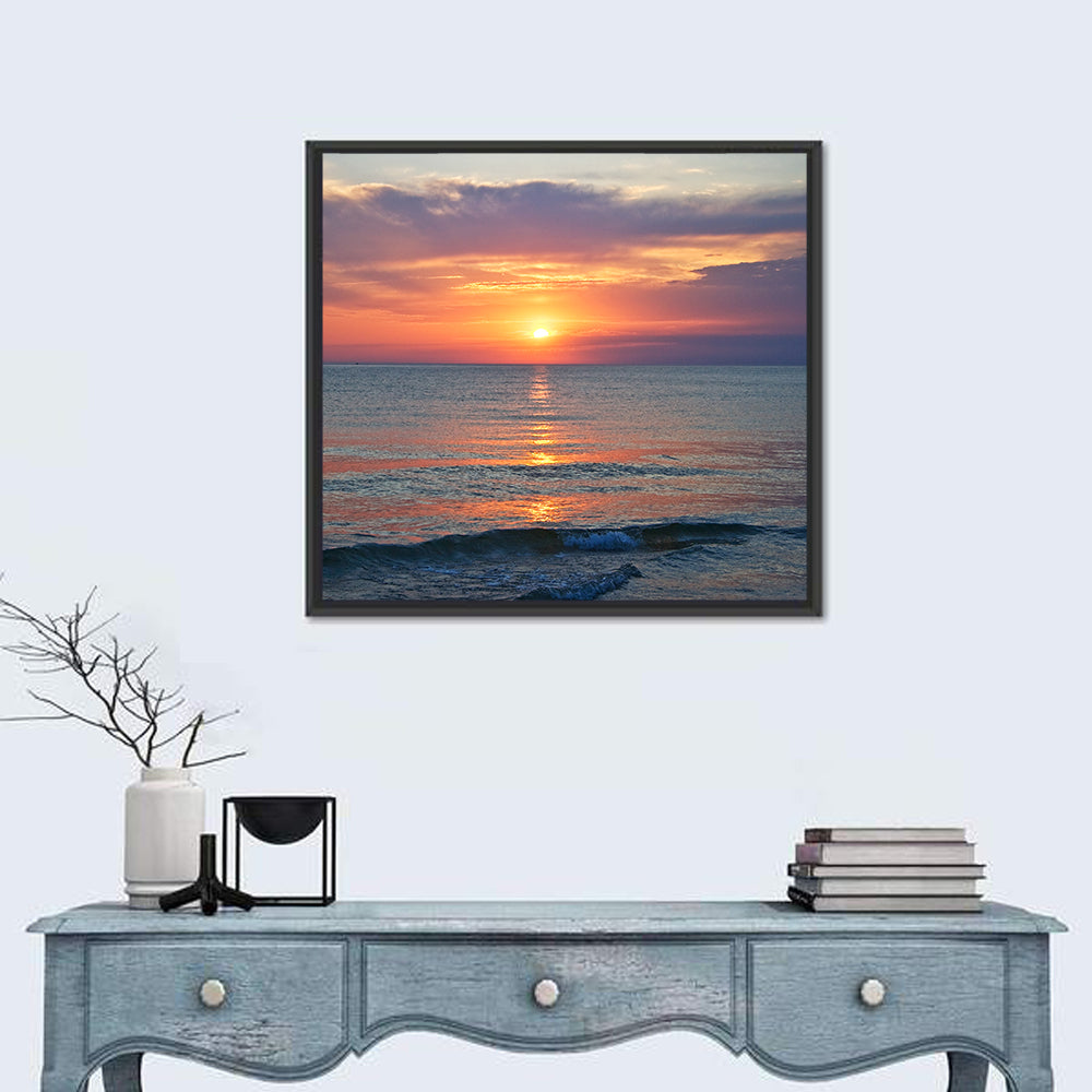 Lake Michigan Sunset Reflection Wall Art