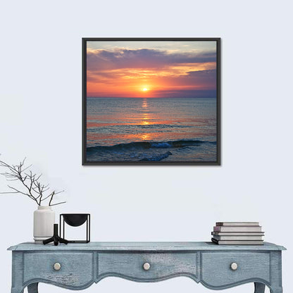 Lake Michigan Sunset Reflection Wall Art