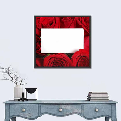 Rose Frame with White Center Wall Art